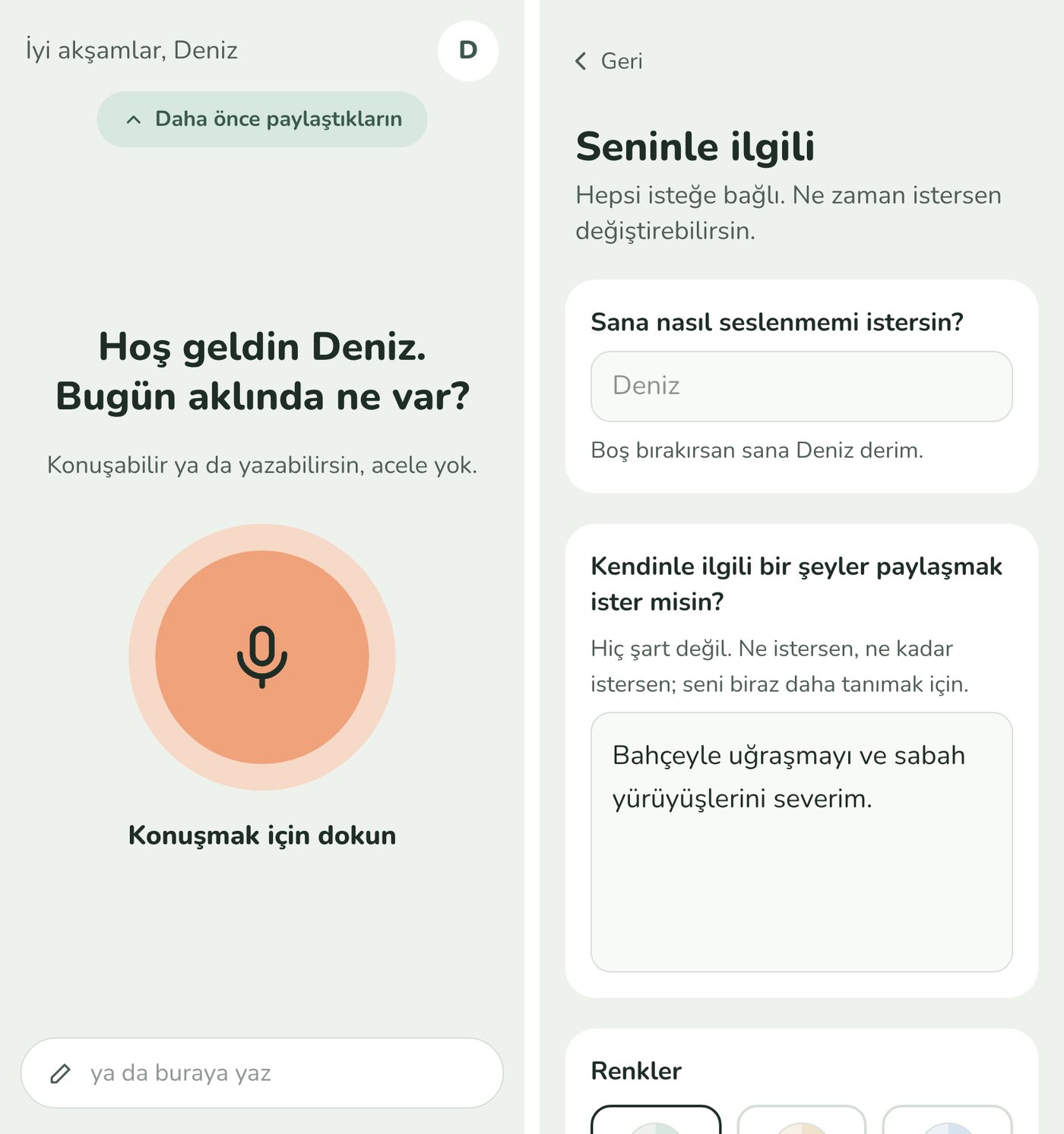 The third version&rsquo;s welcome, and &ldquo;Seninle ilgili&rdquo;, about you. Made-up words.